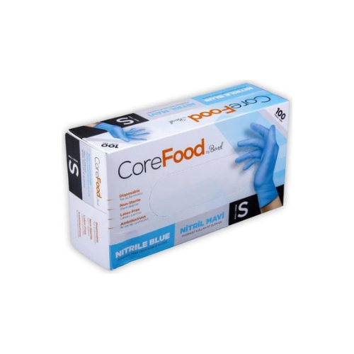 Corefood Pudrasız Nitril Eldiven mavi 100 Lük