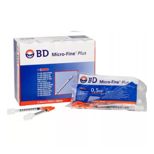 BD 0.5 ML İnsülin Enjektörü 100Lü